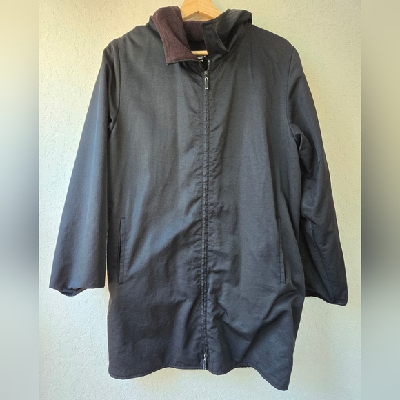 Eileen Fisher Black sherpa lined black jacket size small - Picture 1 of 12